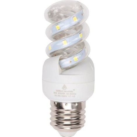 TrAdE Shop Traesio - Lampadina Led E27 5w 475lm Tortiglione Vortice Spirale Luce Fredda Naturale Calda - -Bianco Caldo      - (1/4)