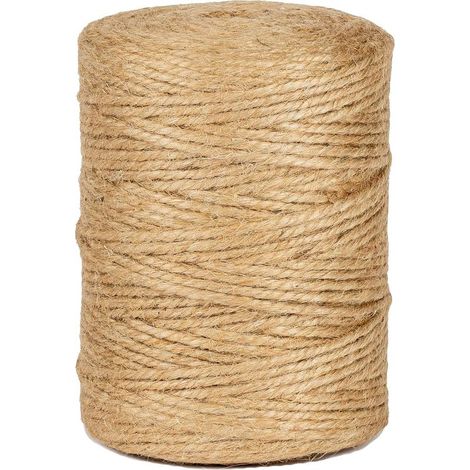 100 metros de cordel de yute teñido con tintes naturales, insípido, apto para bricolaje, jardinería, mantenimiento, embalaje y artes creativas. (1/5)