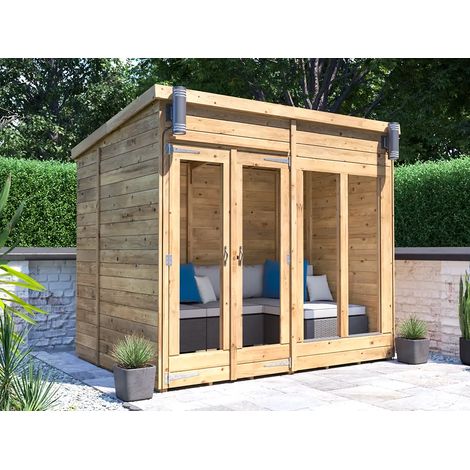 Dunster House Summerhouse 2.4m x 1.8m (8' x 6') Pent Roof, Fully Pressure, RagePanda Modular (1/5)