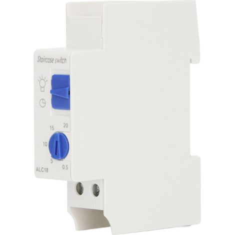Interrupteur horaire modulaire ALC18 pour couloir, minuterie DIN rail 220-240V, temporisation programmable, minuterie électrique, minuterie couloir, minuterie rail DIN. (1/5)
