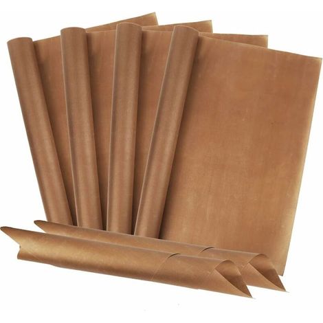 Teglia da forno permanente (confezione da 6, 40 x 60 cm) Carta da forno in fibra di vetro premium, riutilizzabile, resistente al calore e antiaderente Carta da forno può essere