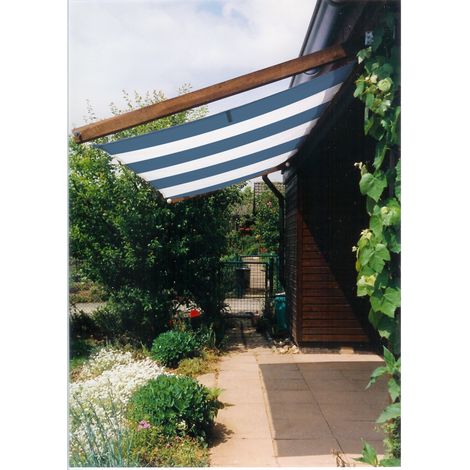 Sonnensegel 270 x 140 cm - Farbe blau-weiß (1/3)