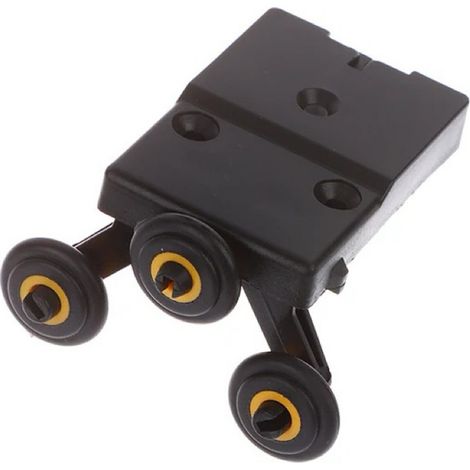 Lot de 8 Kit de roulettes pour porte coulissante avec fonctionnalité améliorée pour l'organisation de placard (noyau de roue supérieure) (1/5)