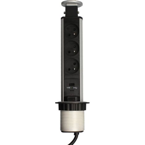 Bloc Prises Escamotable Hexakit Solution De Charge Intégrée Et Discrète - Hexakit (1/2)