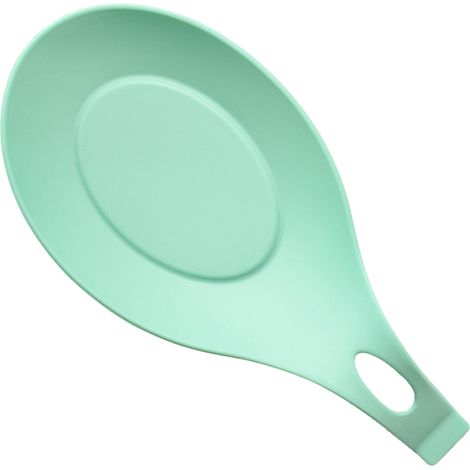 Repose-cuillère en silicone résistant à la chaleur et à haute température pose-ustensile pour cuisine maison vert (1/5)