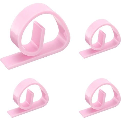 4er-Set Tischdeckenklammern aus Kunststoff – 4,6 x 3,5 cm – Für Zuhause, Partys, Picknicks, Hochzeiten, Camping, Esstisch, Rosa (1/5)