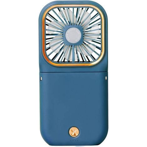 Verbesserter Handventilator, kleiner persönlicher Ventilator, wiederaufladbarer tragbarer Kopfventilator mit 3 Geschwindigkeiten, Mini-USB, leistungsstarker Außenventilator, kleiner leiser Schreibtisc (1/4)
