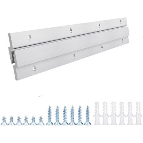Kit de fixation murale à crochets en Z en aluminium pour tableaux, miroirs, panneaux, œuvres d'art, armoires et tableaux blancs (30 cm - 1 paires) (1/5)