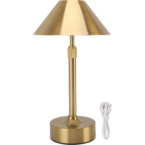 Lampe de Table LED sans fil, variable, alimentée par batterie, avec poteau télescopique, commande tactile, 3 couleurs de fer (1/5)