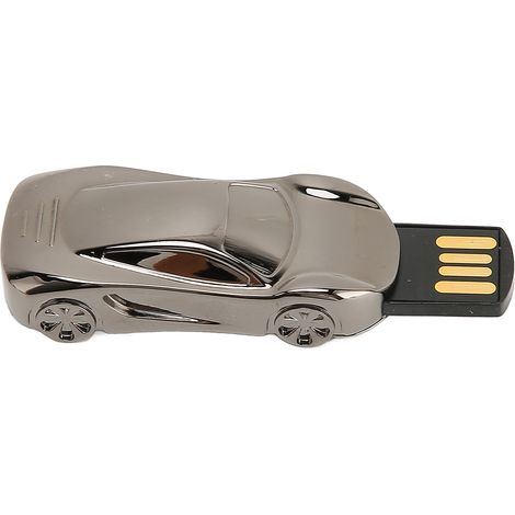 Clé USB 128GB en Forme de Voiture - Mini Disque Flash USB 2.0, Plug and Play pour PC, Voiture et Ordinateur Portable, Design Métallique (1/5)