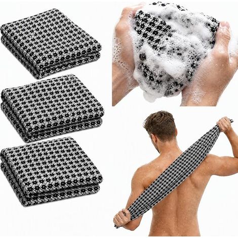 3 Piece Exfoliating Shower Towel, Soft and Eco-Friendly Body Scrubber for All Skin Types, Quick Drying, Easy to Use, Portable and Unisex (1/5)
