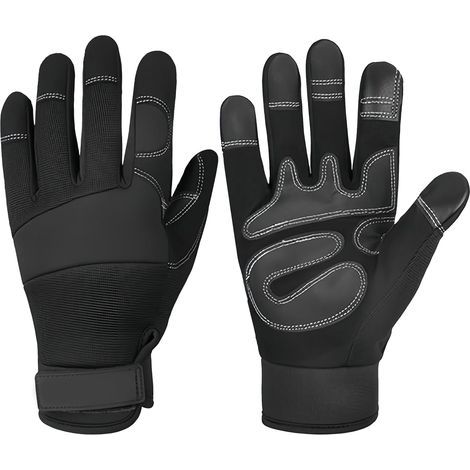 Gants de protection pour tronçonneuse, gants forestiers (tronçonneuses et outils de jardinage) - Taille 11 Noir (XL) (1/5)