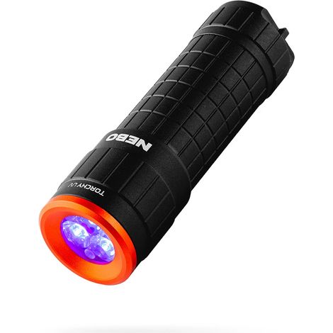 NEBO Torchy UV - Taschenlampe de Inspektion de UV-Schwarzlicht für den kommerziellen Einsatz, kompakt, Mini-Taschenlampe de tragbares, batteriebetriebenes UV-Handlicht für manuelle Arbeiten und