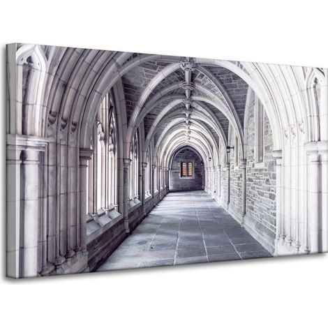 Cuadro sobre lienzo Arquitectura Arcos de corredor 100x60 Estilo barroco