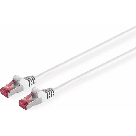 Câble réseau S-IMPULS CAT.6a, S/FTP, PIMF, sans halogène, blanc, 0,15 m