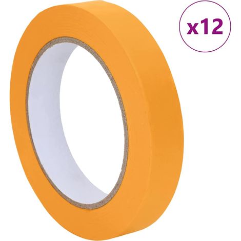 Rubans de masquage pour peintre 12 pcs Jaune 19mm x 50m Papier CFW351477 (1/5)