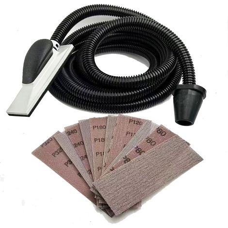 Handy Starter-Kit pour ponceuse à main I Kit de blocs de ponçage avec aspiration, tuyau d'aspiration et bandes abrasives en filet (1/4)