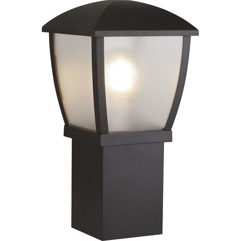 Paletto Vintage Seattle Alluminio Nero Policarbonato Trasparente E27 H45Cm (1/5)