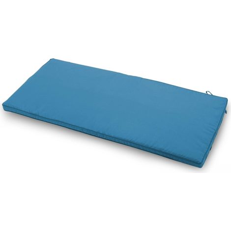 Oviala – Coussin rectangulaire pour banc de jardin – Housse en polyester déhoussable – Rembourrage mousse d'éponge – Dimensions 114x51,5x3 cm