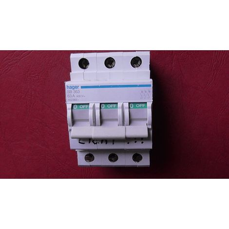 INTERRUPTEUR MODULAIRE 3P 63A HAGER SB 363 Ref 552363