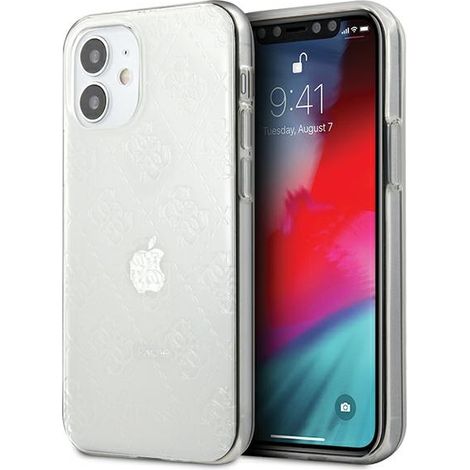 Hülle für iPhone 12 mini Guess 4G 3D-Muster Transparent (1/5)