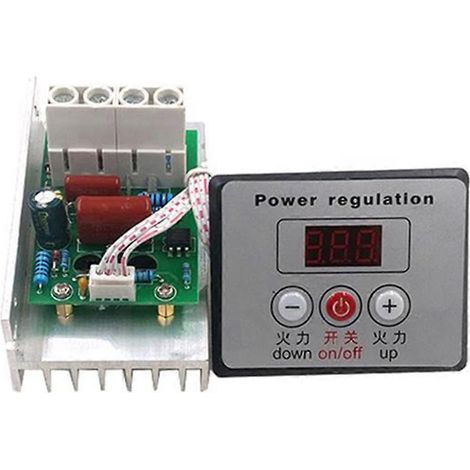 Contrôleur de vitesse pour moteur 10 000 W, haute puissance, 220 V CA, régulateur de tension SCR, variateur de vitesse avec interrupteur. (1/5)