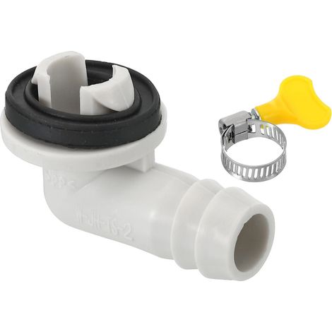 15mm Connecteur de Tuyau de Vidange de Climatiseur, 1 Pcs Connecteur de Vidange Universel avec Cerceau de Serrage pour Robinet D'Unité Ac à Fenêtre Mini-Fendue, Modèle Blanc 5 (1/5)