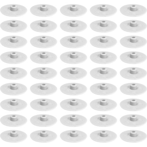 cyclingcolors 50x Coprivite tappo di copertura vite esagono interno SW 4 cappuccio mobili plastica, Bianco (1/4)