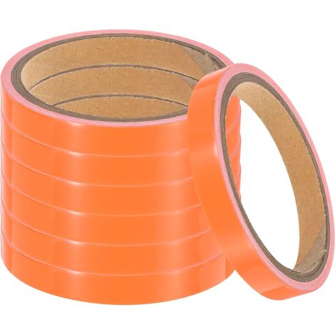Lot de 7 rouleaux ruban fluorescent Sourcing Map, 1,2 cm x 3 m, adhésif pour escaliers, murs,
