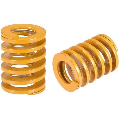 Ressort de moulage, diamètre extérieur 20 mm, longueur 25 mm, lot de 2 ressorts de compression spiralés, charge légère, pour composants électriques d'imprimantes 3D, jaune (1/4)