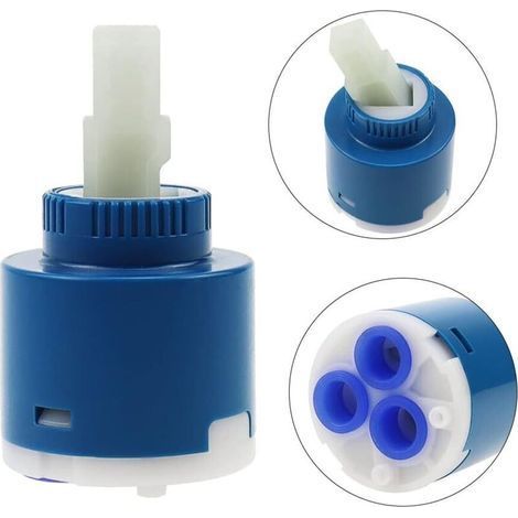 Aiperq JPGhaha 2 Keramik- und Kunststoff-Kartuschen, 35 mm Ersatzkartusche für Armaturen in Blau, Reparatur- und Wartungswerkzeug für Bad und Küche (1/5)