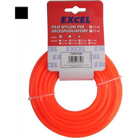 Hilo de nylon cuadrado de 4,0 mm, m 15, Excel 07358