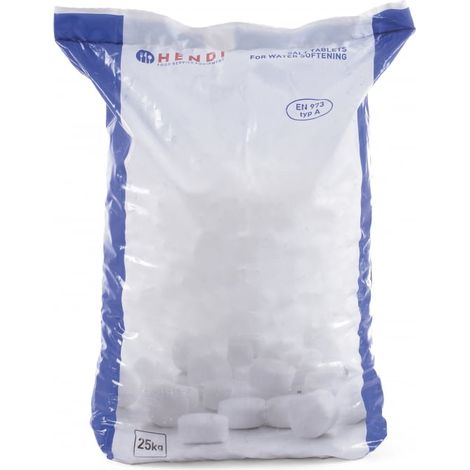 Pastilles de sel NaCl pour détartrer les adoucisseurs d'eau 25 kg - Hendi 231265 (1/2)