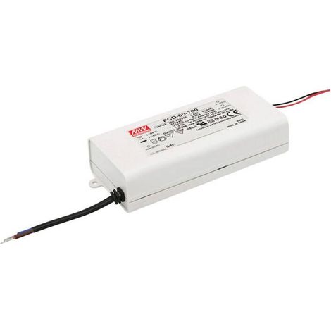 Mean Well PCD-60-700B Driver per LED Corrente costante 60 W 0.7 A 50 - 86 V/DC dimmerabile, Circuito PFC, Protezione so (1/2)