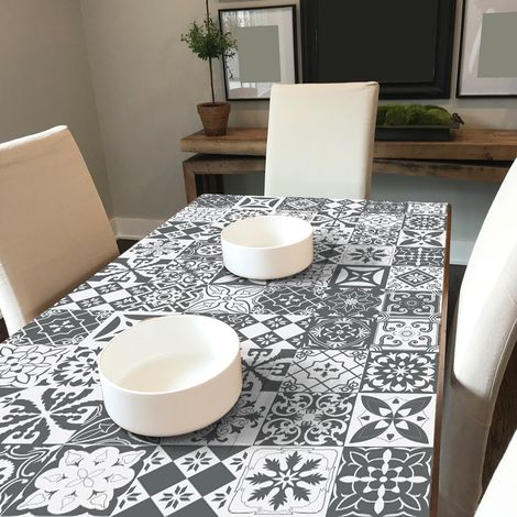 Stickers décoration Meuble - Sticker adhésif Cuisine Salon - 60 STICKERS CARREAUX DE CIMENT MEUBLE WILLEMA - 60stickers10x10cm (1/5)