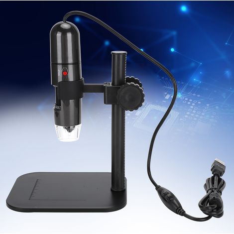 Microscope numérique portable USB 50-1000X avec loupe à 8 LED, caméra endoscopique et support de levage (1/5)