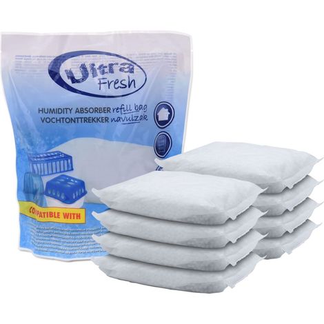 Luftentfeuchter Nachfüllbeutel 450g - 8er Pack - Ultra Fresh Raumentfeuchter Granulat Nachfüllpack