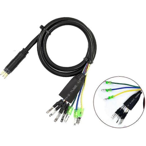 1 rallonge de câble pour moteur de vélo électrique, connecteur 9 broches, étanche, 60 cm (1/5)