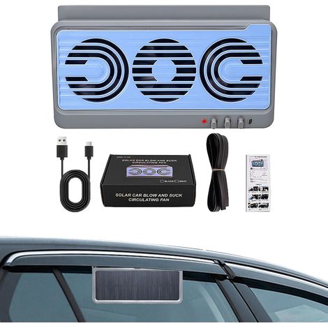 Ventilateur Solaire Fenêtre Voiture Purificateur D'Air À (1/5)