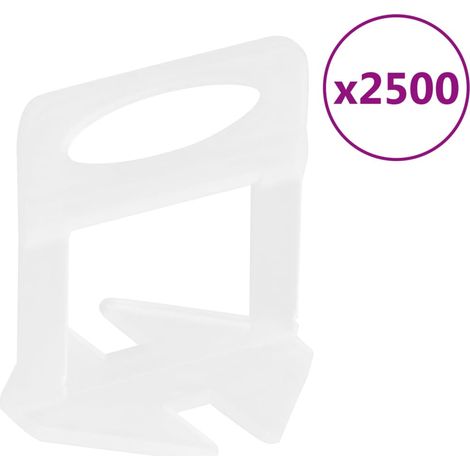 Clips de nivellement pour carrelage, 2500 pièces, 1,5 mm