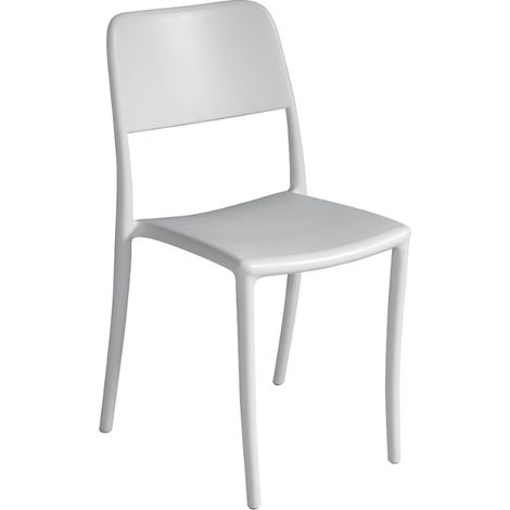 Sedia in polipropilene bianco, resistente ai raggi UV MALIGI HOME MG/CUMINO Bianco (1/3)