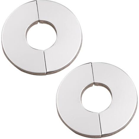 Lot de 2 couvercles de robinet en acier inoxydable chromé avec trou de 51 mm (1/5)