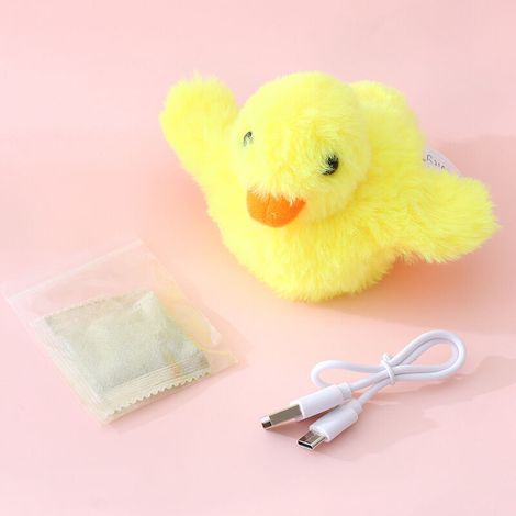 Canard à battement rechargeable avec type C, herbe à chat, charlatan réaliste, jouet d'exercice interactif en peluche pour chaton activé par le toucher pour toutes les races (1/5)