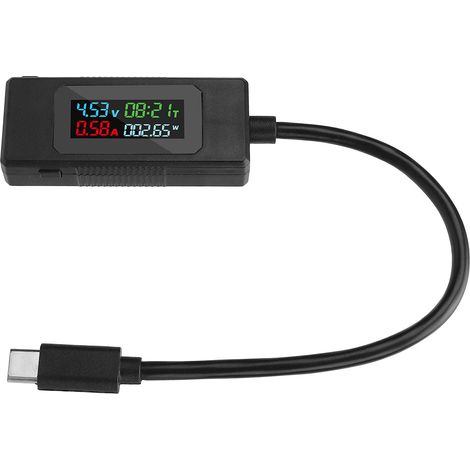USB C Tester 4-30V 0-6.5A Voltage Current Capacity Power Meter Type C Digital Multimeter (1/5)