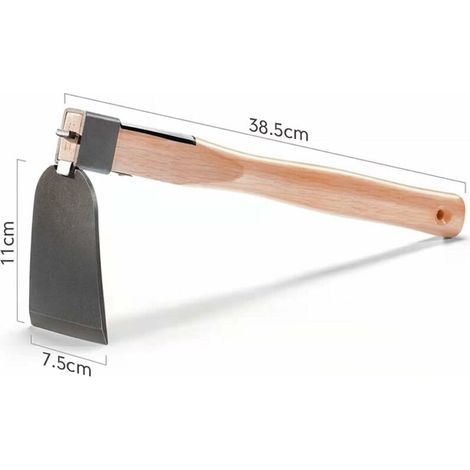 Petite houe de jardin 38,5 cm Houe à main Houe à plantes à une main Houe à main Houe de jardin Manche en bois Outils de jardin (1/3)