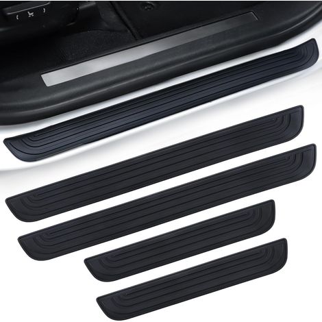 Autotürschwellenschutz, 4-teilige Türkanten-Staubschutzabdeckung, universelles, kratzfestes Gummi-Außenzubehör für Auto/SUV (schwarz)