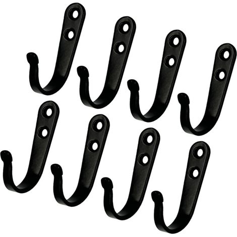 Toallero de pared, gancho para albornoz, herrajes - 3 (1/2)