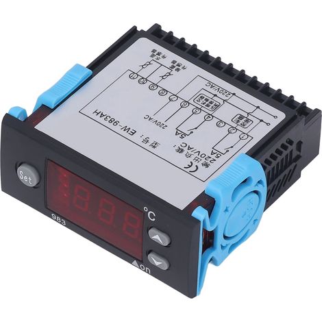 Régulateur de température, chauffage et refroidissement, thermostat multifonctionnel à double capteur AC220V (1/5)