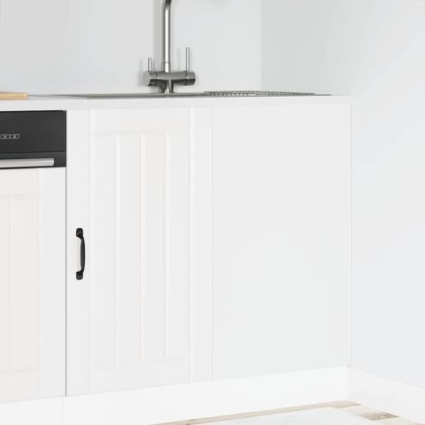 Kitchen Base Cabinet Lucca White Engineered Wood vidaXL