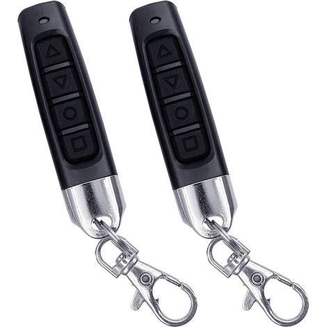 2-Pack Universal Gate Remote Control, Fixed and Learning Codes, 433 MHz Remote Control Cloning, Suitable for Garage Doors, Remote Control